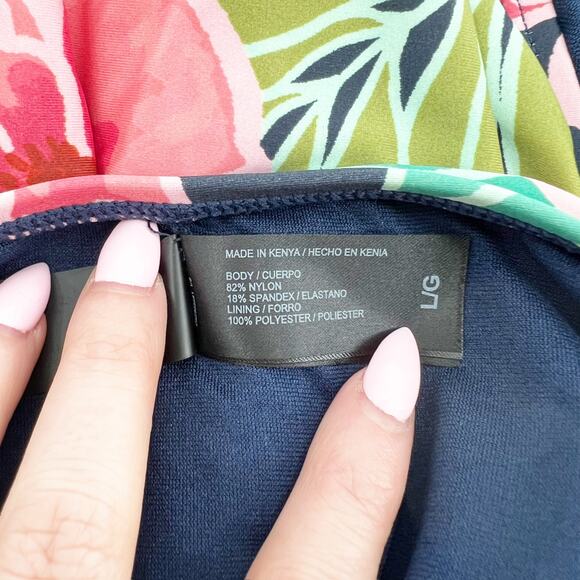 Hurley‎ Floral One Piece Swimsuit Green Large - Picture 4 of 4